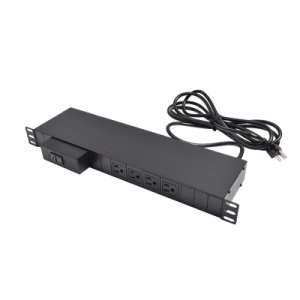 PDU de 120V/15A, Plug NEMA 5-15P, y 8 salidas 5-15R, de montaje horizontal 19in, 1UR