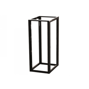 Rack Estándar 19" de 4 Postes, Acero, 24 Unidades, Profundidad Ajustable.