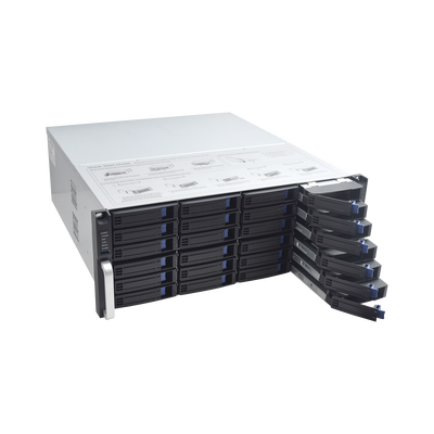 NVR 12 Megapixel (4K) / 128 canales IP / 24 Bahías de Disco Duro / 4 Puertos de Red / Soporta RAID con Hot Swap / NVR de Alto Desempeño - Image 3