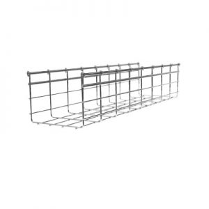 Charola tipo malla 166/100 mm, con acabado Electro Zinc, hasta 264 cables Cat6, tramo 3 m