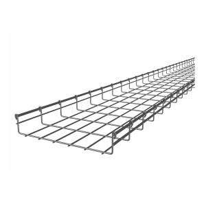 Charola tipo malla 66/350 mm, con acabado Electro Zinc, hasta 380 cables Cat6, tramo 3 m