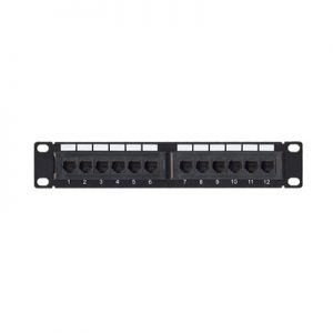 Patch panel UTP Cat5e 10", de 12 puertos, 1UR