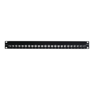 Patch Panel Z-MAX, Categoria 6A, Blindado, de 24 puertos, Plano, 1UR