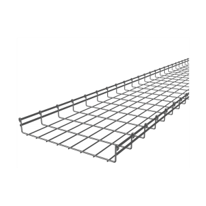 Charola tipo malla 66/400 mm, con acabado Electro Zinc, hasta 420 cables Cat6, tramo 3 m