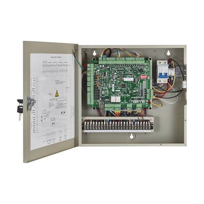 Controlador de Acceso / 2 Puerta / 4 Lectores de Huella y Tarjetas / Integración con Video / 100,000 Tarjetas / Incluye Gabinete y Fuente de Alimentación 12VCD/8A / Soporta batería de respaldo - Image 2