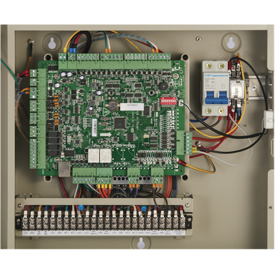 Controlador de Acceso / 2 Puerta / 4 Lectores de Huella y Tarjetas / Integración con Video / 100,000 Tarjetas / Incluye Gabinete y Fuente de Alimentación 12VCD/8A / Soporta batería de respaldo - Image 3