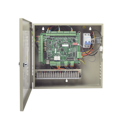 Controlador de Acceso / 2 Puerta / 4 Lectores de Huella y Tarjetas / Integración con Video / 100,000 Tarjetas / Incluye Gabinete y Fuente de Alimentación 12VCD/8A / Soporta batería de respaldo - Image 6