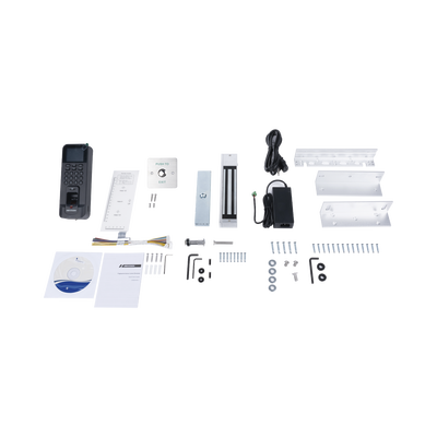 Kit de Control de Acceso TODO INCLUIDO con Lector de Huellas y Tarjetas compatible con App HIKConnect / Incluye Electroimán Botón de Salida y Montajes Z y L para imán (DS-K1T804) - Image 4