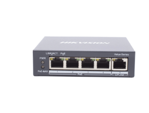 Switch PoE / 250 Metros PoE Larga Distancia / 4 Puertos 100 Mbps 802.3 af (15.4 W) + 1 Puerto Uplink 100 Mbps