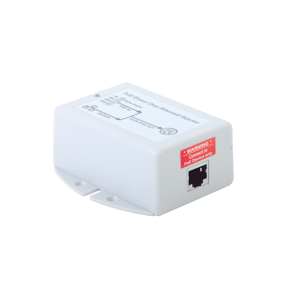 Inyector POE para Aplicación Solar, Entrada 9-36 Vcd, Salida Pasivo en 24 Vcd 10/100/1000 Mbps, Hasta 19 Watts