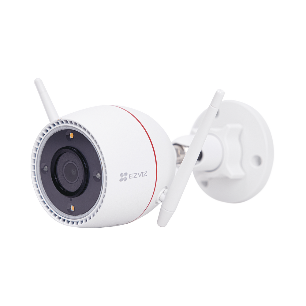 Bala IP 3 Megapíxel / Wi-Fi / Audio de Dos Vías / Visión Nocturna en Color / Sirena / Estrobo / Detección de movimiento / Notificación Push / Ranura Para Memoria / Uso en Exterior