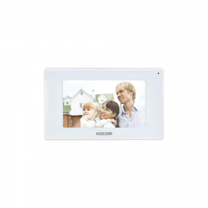 Monitor 7" color blanco, alta definición (HD), con entrada microSD para grabación