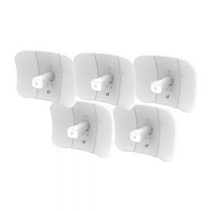 Kit de 5 LiteBeam 2x2 MIMO airMAX AC GEN2 CPE hasta 450 Mbps, 5 GHz (5150 - 5875 MHz) con antena integrada de 23 dBi, no incluyen adaptador PoE