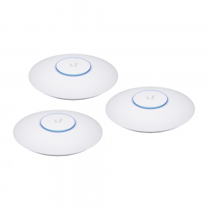 Paquete de 3 Access Point UniFi 802.11ac Wave 2, MU-MIMO4X4 con antena Beamforming, hasta 1.7 Gbps, para interior PoE 802.3af, soporta 200 clientes, No incluyen PoE´s
