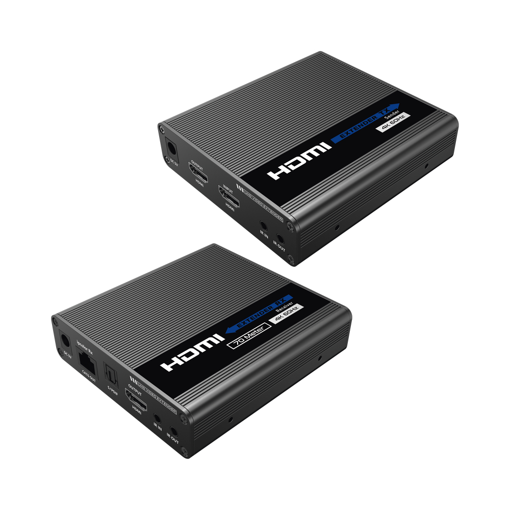 Kit Extensor HDMI hasta 700 metros con conexión en cascada / Resolución 4K @ 60 Hz/ Cat 6, 6a y 7 / IPCOLOR / CERO LATENCIA / SIN COMPRIMIR / HDR10 / Salida Loop / IR bidireccional / Puerto S/PDIF / Soporta ARC / Soporta 10 TT-676-Rx. - Image 3