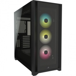 Gabinete Corsair iCUE 5000X con Ventana RGB, Midi-Tower, ATX/EATX/ITX, USB 3.0, sin Fuente, Negro