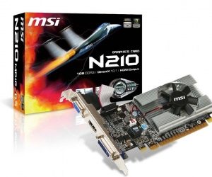 Tarjeta de Video MSI GeForce 210, 1GB GDDR3, DVI, VGA, HDCP, PCI Express 2.0
