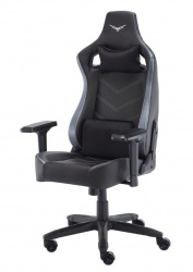 Silla Gamer Raven Naceb , hasta 140Kg, Negro/Gris