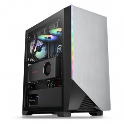 Gabinete Thermaltake H550 TG con Ventana ARGB, Midi-Tower, ATX/Micro ATX/Mini-ITX, USB 3.0, sin Fuente, 1 Ventilador ARGB Instalado, Negro/Gris