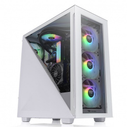 Gabinete Thermaltake Divider 300 TG ARGB con Ventana RGB, Midi Tower, ATX/Micro ATX/Mini-ITX, USB 3.0, sin Fuente, 3 Ventiladores ARGB Instalados, Blanco