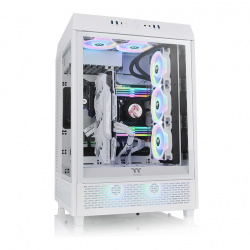 Gabinete Thermaltake Tower 500 Snow con Ventana, Midi-Tower, ATX/Micro-ATX/Mini-ITX/E-ATX, USB 3.2/3.0, sin Fuente, 2 Ventiladores Instalados, Blanco