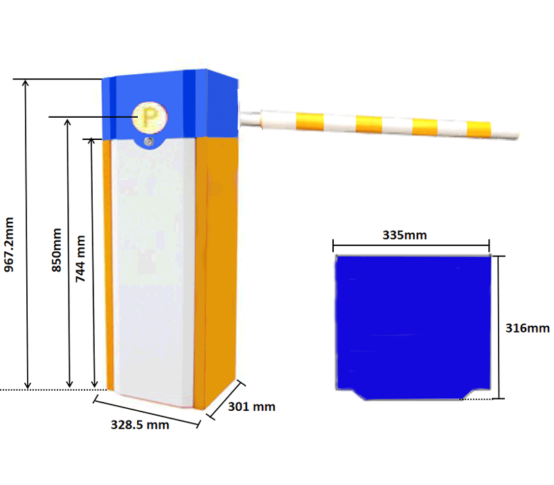 Barrera Vehicular izquierda de uso rudo / Servo Motor / Brazo cilíndrico cubierto de esponja de 3 metros / Velocidad de 1 segundo / Brazo Oscilante / Izquierda o Derecha / Sistema Anti-Impacto - Image 2