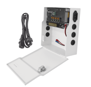 Fuente de Poder Profesional de 12 Vcc @ 4 A / Soporta 4 Cámaras / Capacidad de Batería de Respaldo (No Incluída) / Voltaje de Entrada 96-264 Vca