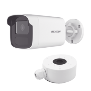 KIT DE CÁMARA + MONTAJE / Bala IP 4 Megapixel / Lente 4 mm / 50 mts IR / WDR 120 dB / Exterior IP67 / Hik-Connect P2P / H.265+ / PoE