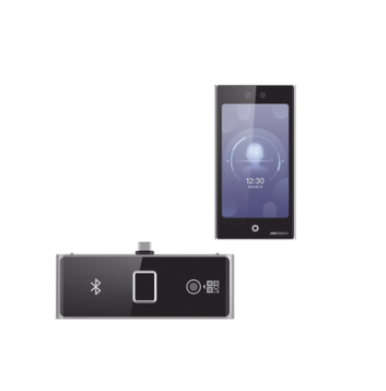 Terminal Facial Min Moe WiFi con pantalla de 7" y Lector de Huellas, Códigos QR y Bluetooth / Exterior IP65 / 10,000 rostros y 50,000 tarjetas / Soporta módulo lector de Huella, QR y Bluetooth