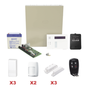 Kit inalámbrico / Panel VISTA48LA con teclado 6160RF receptor inalámbrico / 3 contactos 5816 / 2 PIR 5800PIR / 1 Llavero inalambrico / Bateria y Transformador