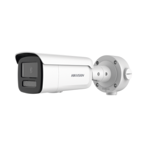 Bala IP 4 Megapixel / Lente 4 mm / 60 mts IR EXIR / Exterior IP67 / WDR 120 B / PoE + / Micrófono y Bocina Integrada / AcuSense / MicroSD