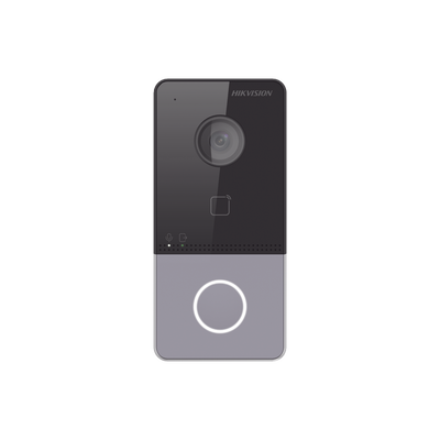 Videoportero IP 2 Megapixel / PoE Estandar / IP65 / Apertura desde Hik-connect / Soporta 1 Departamento y Hasta 6 Monitores / Soporta Tarjetas Mifare / 1 Salida Relay