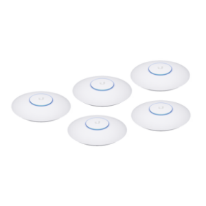 Paquete de 5 Access Point UniFi 802.11ac Wave 2, MU-MIMO4X4 con antena Beamforming, hasta 1.7 Gbps, para interior PoE 802.3af, soportan 200 clientes, No incluyen PoE´s