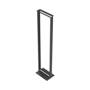 Rack de 2 Postes, Estándar 19", 42 Unidades, Fabricado en Acero, Base "L" para Anclar a Piso.