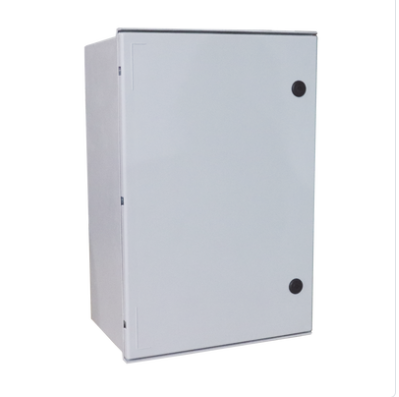 Gabinete de Poliéster IP65 Uso en Intemperie (600 x 800 x 300 mm) con Placa Trasera Interior de Plástico (Incluye Chapa y Llave).