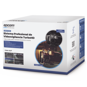 Kit TurboHD 1080p / DVR 4 Canales / 4 Cámaras Bala ColorVu con Microfono Integrado / Fuente de Poder / Accesorios de Instalación