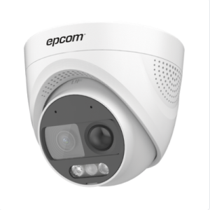 Domo TURBOHD 1080p / Imagen a Color 24/7 / Lente 2.8 mm / Luz Blanca 20 mts / Micrófono integrado / Exterior IP67 / WDR 130 dB / Sensor PIR / Sirena Integrada / Salida de audio / Estrobo ROJO - AZUL