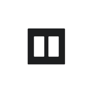 Placa de pared 2 espacio, para atenuador (dimmer), switch ó control remoto PICO inalámbrico.