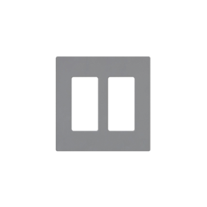 Placa de pared 2 espacio, para atenuador (dimmer), switch ó control remoto PICO inalámbrico.