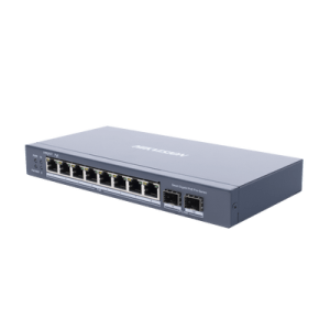 Switch Gigabit PoE+ / Administrable / 8 Puertos Gigabit PoE+ / 2 Puertos SFP / Configuración Remota desde Hik-PartnerPro / PoE Hasta 300 Metros / 110 W