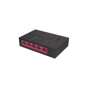 Switch NO Administrable / Para escritorio / 5 puertos 10/100/1000 Mbps / Diseño Compacto / Plug and Play