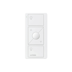 Control remoto PICO 3 botones encender/apagar, subir/bajar intensidad, color blanco, complemente con un atenuador Caseta, RA2, RadioRa2.