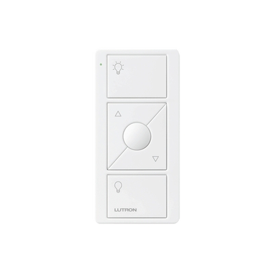 Control remoto PICO 3 botones encender/apagar, subir/bajar intensidad, color blanco, complemente con un atenuador Caseta, RA2, RadioRa2.