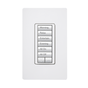 Teclado seetouch 6 botones, 2 botones subir/bajar, programe escenas diferentes en cada botón.