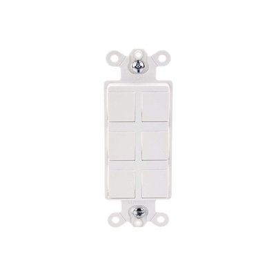 Caja de pared para contactos varios, 6 mini espacios.