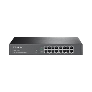 Switch no administrable de 16 puertos 10/100 Mbps de escritorio y para montaje en rack