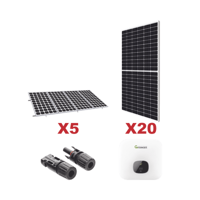 Kit de Inversor Tipo Cadena para Interconexión a la Red Eléctrica de CFE de 10 kW con Salida de 220 Vca.