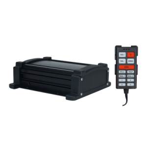 Sirena Vehicular de 100W de Potencia, Con Controlador Unimando Para Tonos, Control de 3 Salidas Auxiliares y Microfono