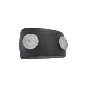 Luz de Emergencia Dual LED ultra compacta/150 lúmenes/Luz fría/Batería de Respaldo Incluida/Botón de test / Color Negro