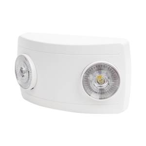Luz de Emergencia Dual LED ultra compacta/150 lúmenes/Luz fría/Batería de Respaldo Incluida/Botón de test.